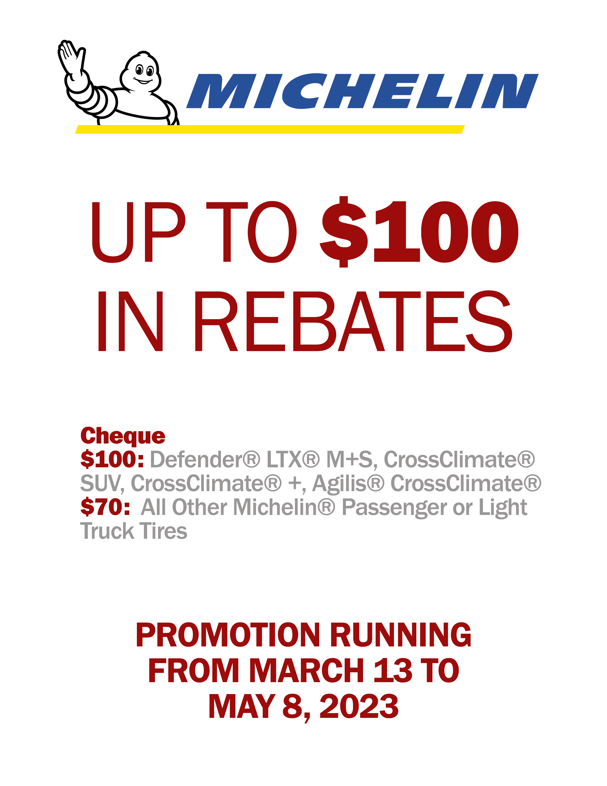 Michelin Tire Rebates 2023